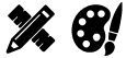Blyant og farvepalet